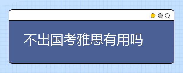 不出国考雅思有用吗 雅思成绩在国内有什么价值