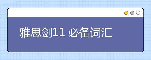 雅思剑11 必备词汇--Test4
