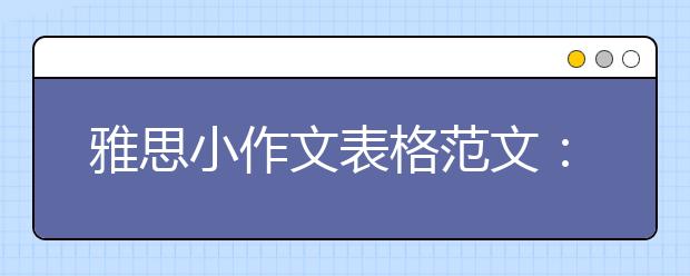 雅思小作文表格范文:地下铁