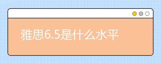 雅思6.5是什么水平