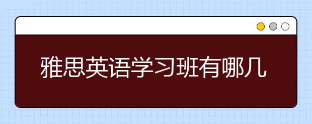 雅思英语学习班有哪几种班型可选