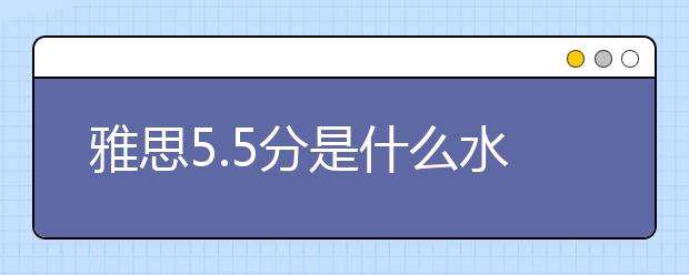雅思5.5分是什么水平?5.5分烤鸭们看过来