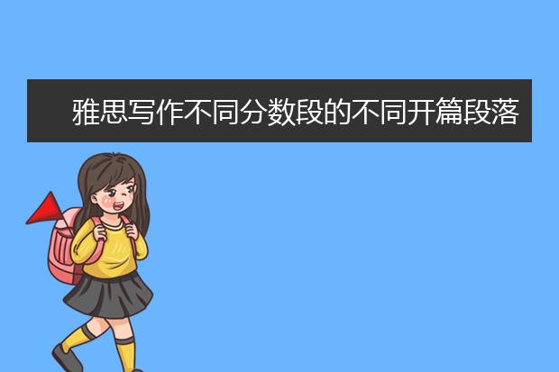 雅思写作不同分数段的不同开篇段落区别掌握！