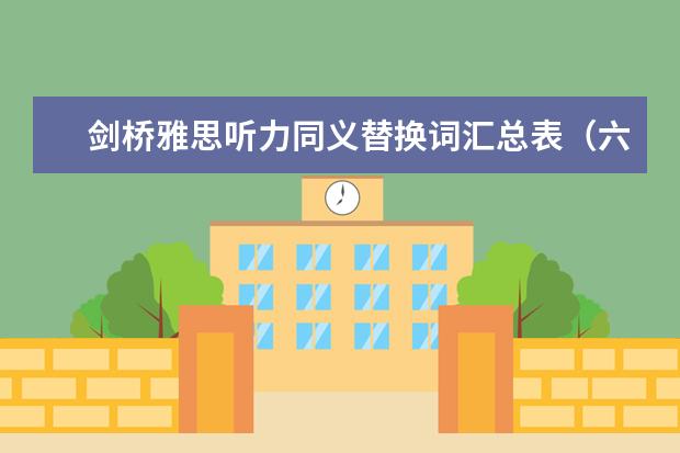 剑桥雅思听力同义替换词汇总表（六）