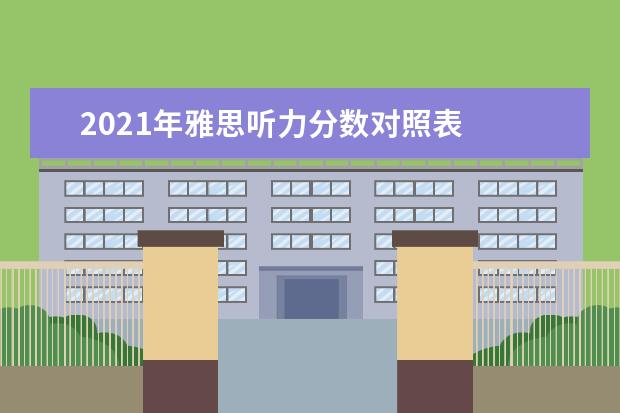 2021年雅思听力分数对照表