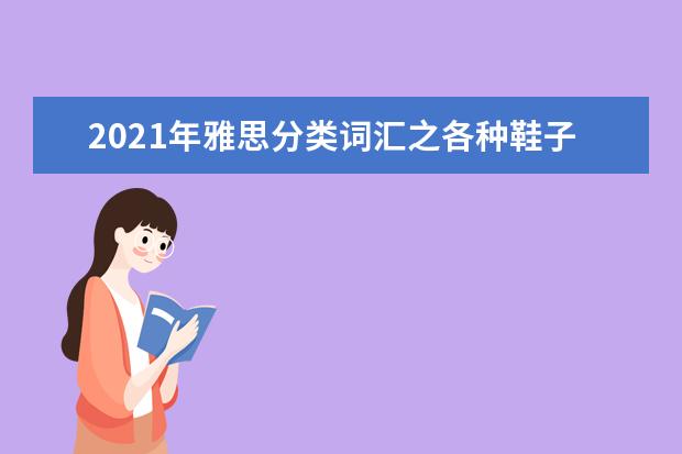 2021年雅思分类词汇之各种鞋子词汇大全