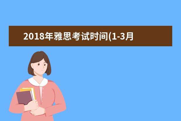 2021年雅思考试时间(1-3月)