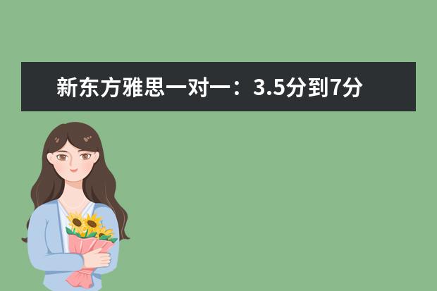 新东方雅思一对一：3.5分到7分的华丽转身