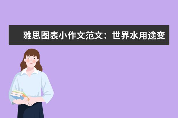 雅思图表小作文范文:世界水用途变化