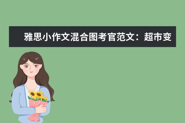 雅思小作文混合图考官范文:超市变迁