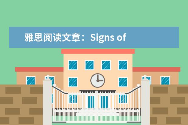 雅思阅读文章:Signs of spring delayed by freeze