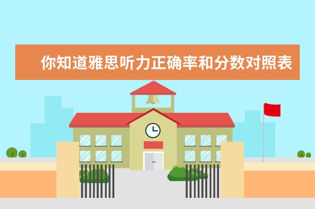 你知道雅思听力正确率和分数对照表吗
