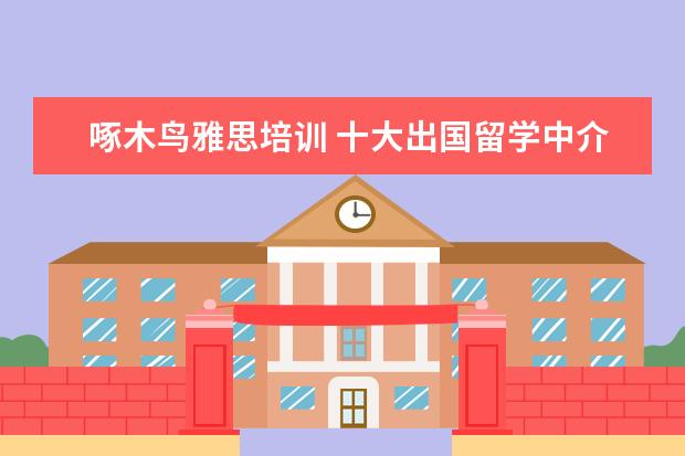啄木鸟雅思培训 十大出国留学中介机构有那些???