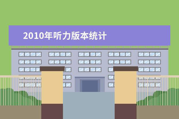 2021年听力版本统计