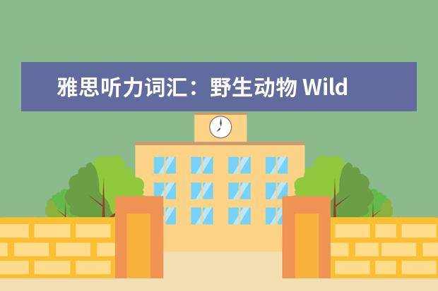 雅思听力词汇：野生动物 Wild Animals