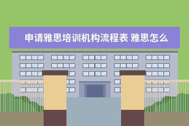 申请雅思培训机构流程表 雅思怎么报名