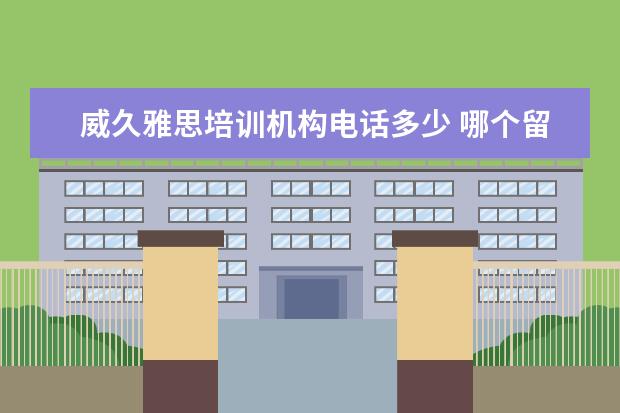 威久雅思培训机构电话多少 哪个留学中介比较靠谱?