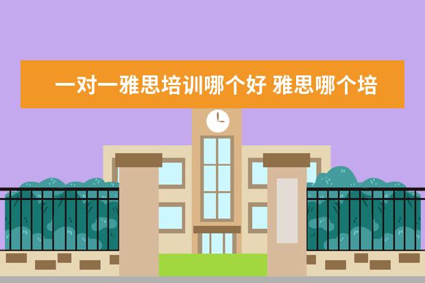 一对一雅思培训哪个好 雅思哪个培训机构好?