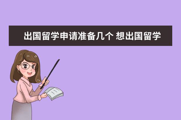 出国留学申请准备几个 想出国留学需要些什么程序和条件?