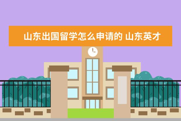 山东出国留学怎么申请的 山东英才学院出国留学是怎么回事