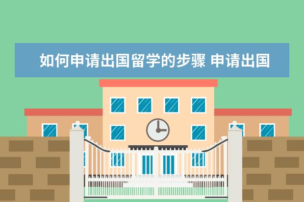 如何申请出国留学的步骤 申请出国留学流程及步骤