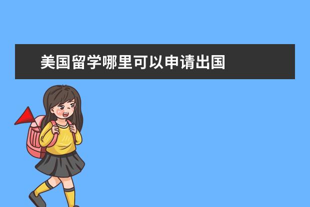 美国留学哪里可以申请出国 
  扩展资料