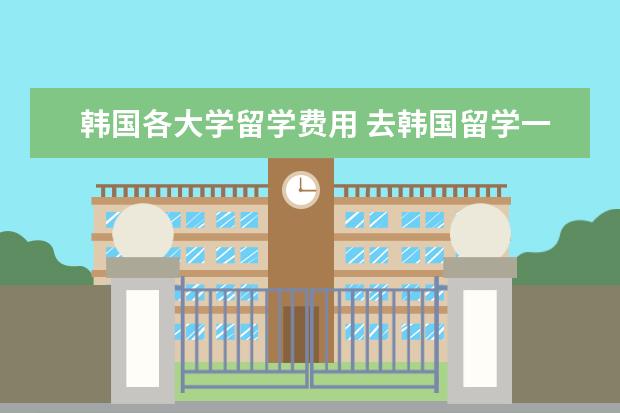 韩国各大学留学费用 去韩国留学一年要多少费用