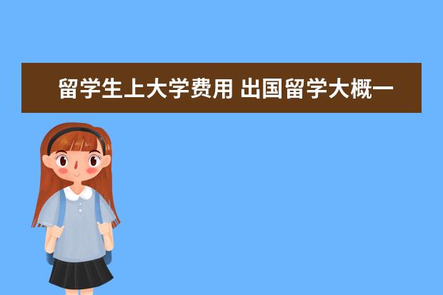 留学生上大学费用 出国留学大概一年费用多少