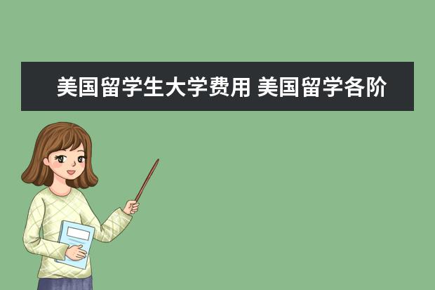 美国留学生大学费用 美国留学各阶段需要多少费用