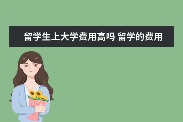 留学生上大学费用高吗 留学的费用要多少?
