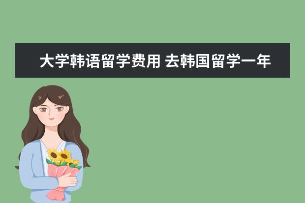 大学韩语留学费用 去韩国留学一年大概要多少钱?