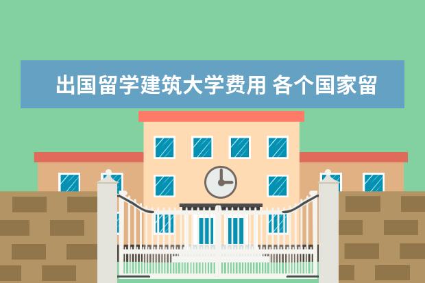出国留学建筑大学费用 各个国家留学费用表
