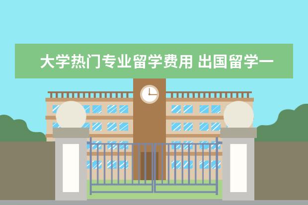 大学热门专业留学费用 出国留学一般费用是多少钱一年?