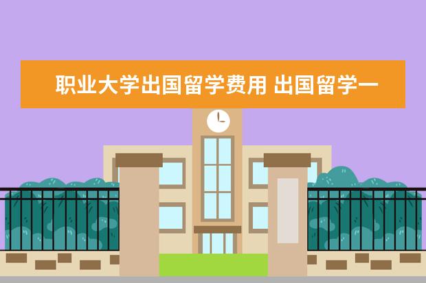 职业大学出国留学费用 出国留学一年的费用