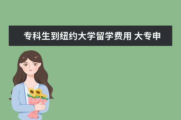 专科生到纽约大学留学费用 大专申请美国留学的条件及热门专业