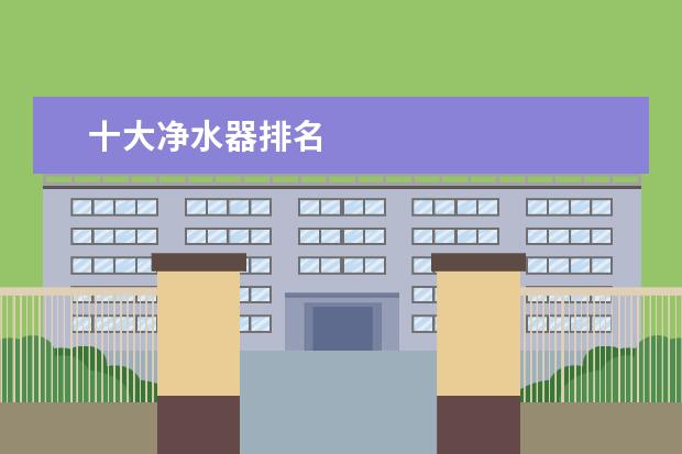 十大净水器排名