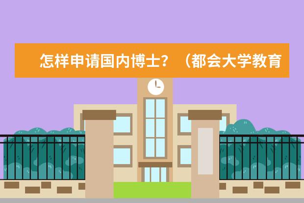 怎样申请国内博士?(都会大学教育学博士申请条件)