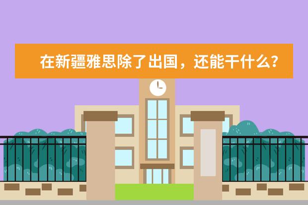 在新疆雅思除了出国，还能干什么？